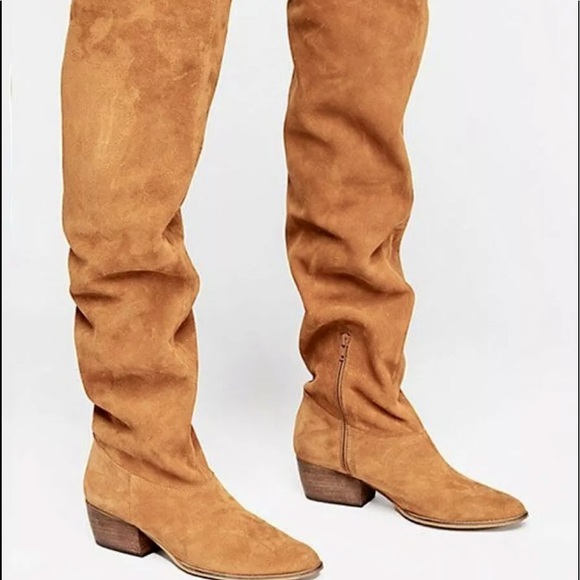 gold slouch boots